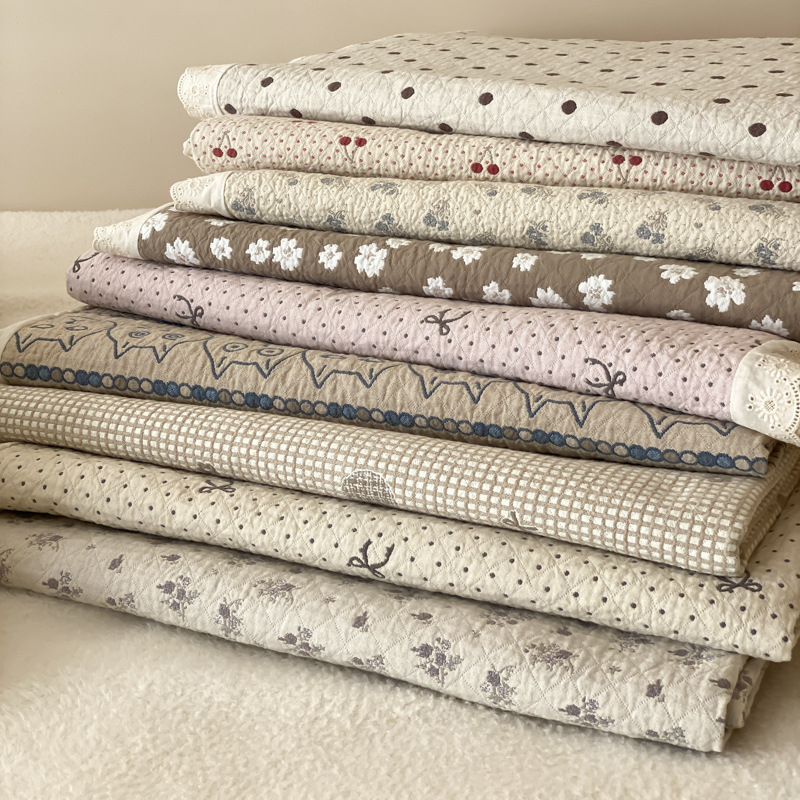 Četveroslojna pamucna gazasta pokrivač za krevet – 3-djelni set, debeli jacquard plahta