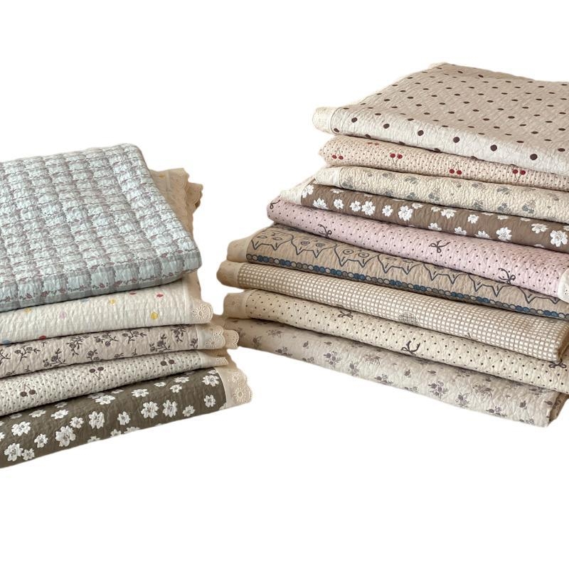 Četveroslojna pamucna gazasta pokrivač za krevet – 3-djelni set, debeli jacquard plahta