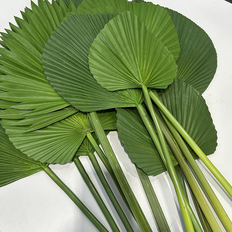 Umjetna biljka s listovima banane (banana leaf), palme (palm leaf), trske (cattail leaf) i lišćem suncokreta (sunflower leaf) – zeleni ukras za dom, rekviziti za vjenčanje i fotografiju, visina 100–200 cm
