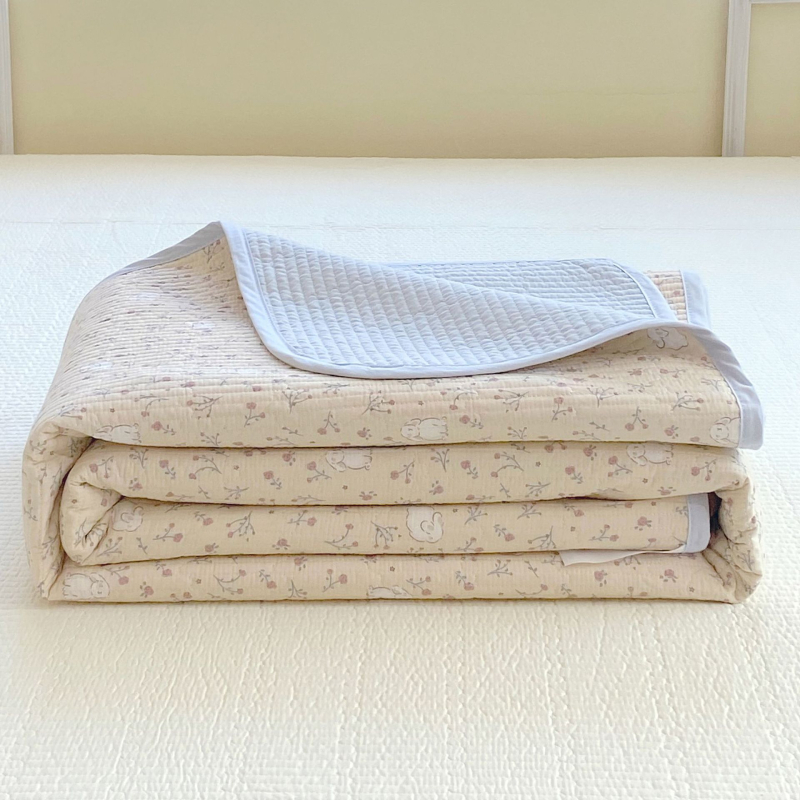 Korejski stil, 100% pamuk, trodjelni set navlaka za pokrivač kreveta, quiltirano, protuklizni tatami prekrivac, pogodan za jednokrevetne i dvokrevetne krevete, za sve sezone