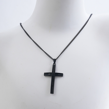 Unisex ogrlica s križem od nehrđajućeg čelika, zlatni privjesak, vintage modni nakit
