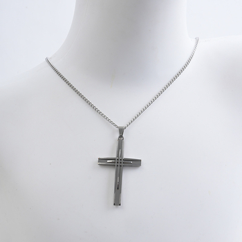 Unisex ogrlica s križem od nehrđajućeg čelika, zlatni privjesak, vintage modni nakit