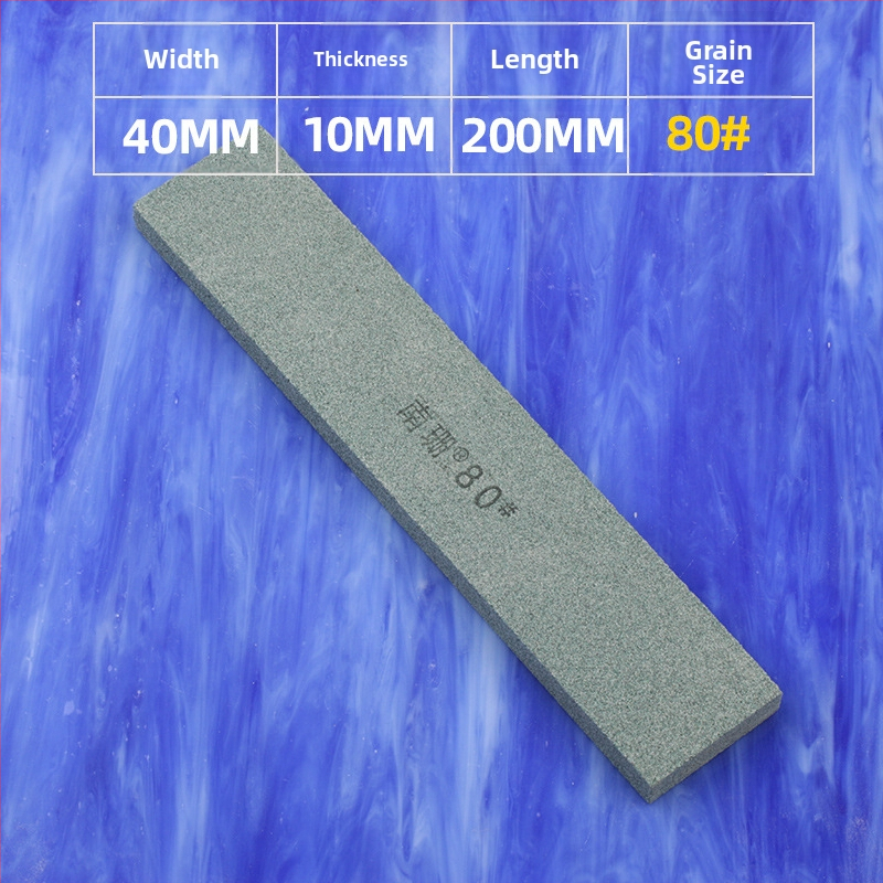 Zelený karbid kremíka brúsny kameň, olejový kameň, 10×40×200 mm, plochý štvorcový tvar, na leštenie a brúsenie