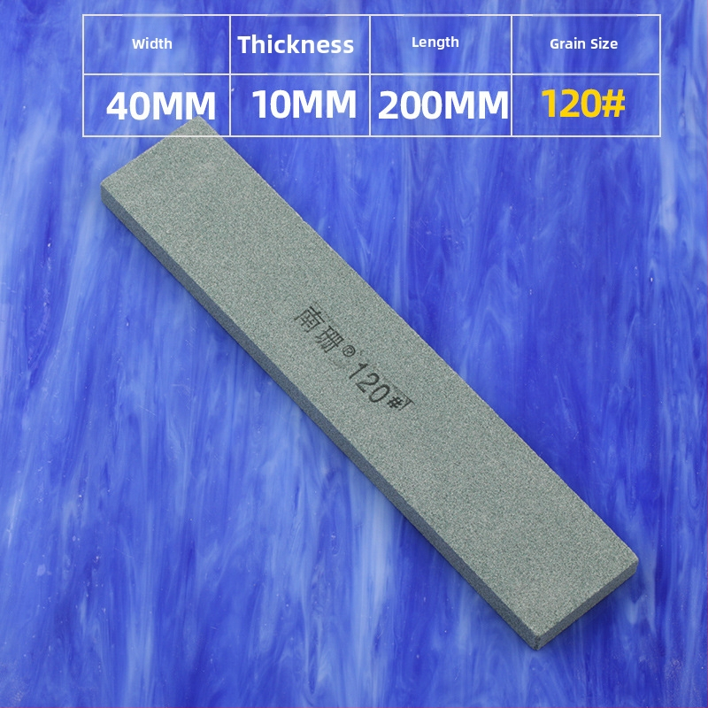 Zelený karbid kremíka brúsny kameň, olejový kameň, 10×40×200 mm, plochý štvorcový tvar, na leštenie a brúsenie