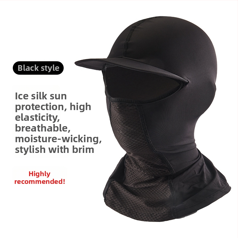 Μάσκα προσώπου από ice-silk με προστασία από τον ήλιο, unisex, για εξωτερικούς αθλητισμούς (γκολφ, ποδηλασία)