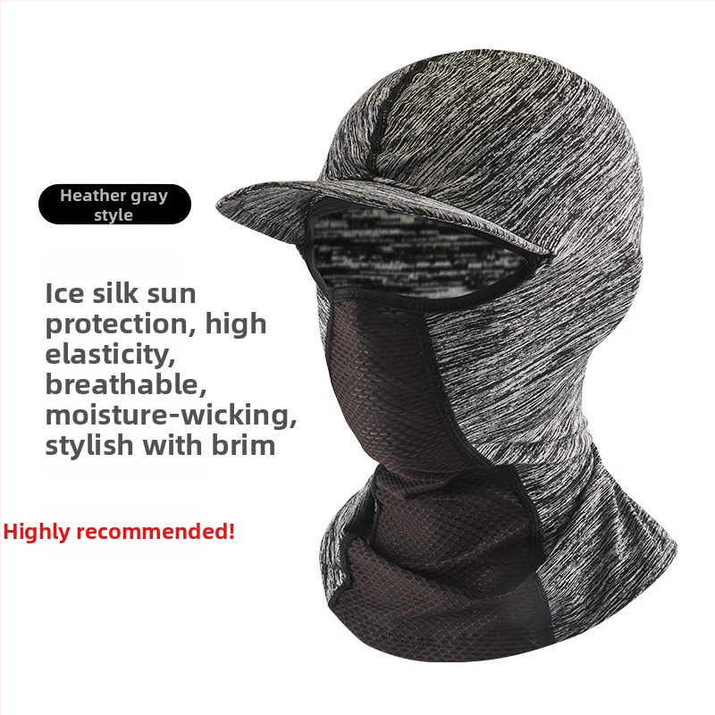 Μάσκα προσώπου από ice-silk με προστασία από τον ήλιο, unisex, για εξωτερικούς αθλητισμούς (γκολφ, ποδηλασία)