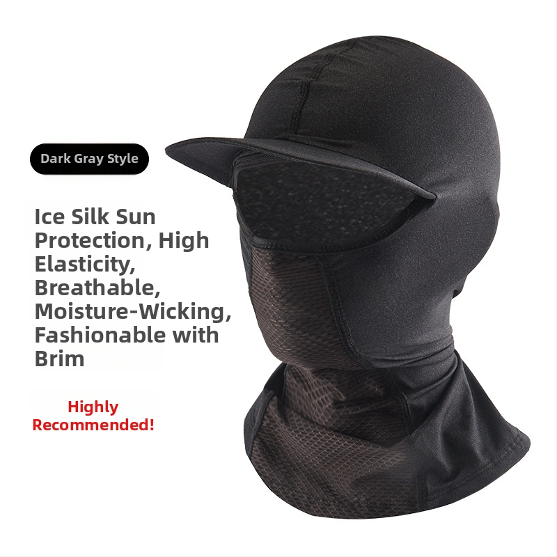 Μάσκα προσώπου από ice-silk με προστασία από τον ήλιο, unisex, για εξωτερικούς αθλητισμούς (γκολφ, ποδηλασία)