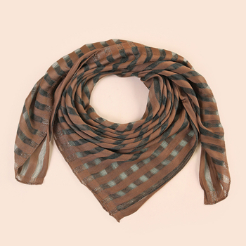 A178 Új jacquard négyszögletű kendő, egyszínű fejkendő, részleges csíkos kendő, etnikus stílus