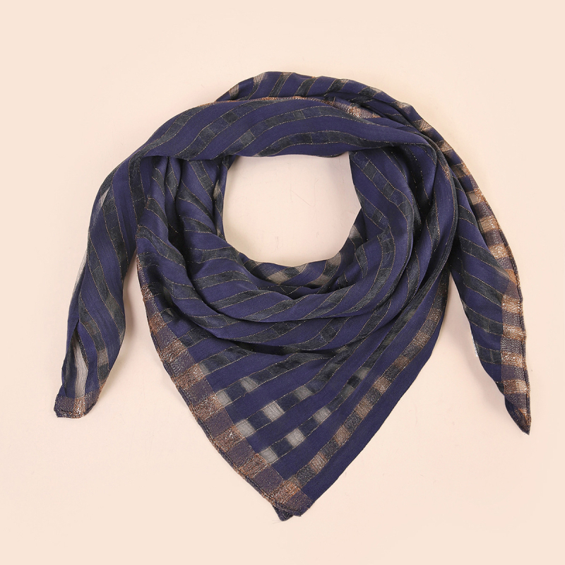 A178 Új jacquard négyszögletű kendő, egyszínű fejkendő, részleges csíkos kendő, etnikus stílus