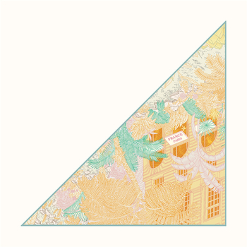 Lagani jesenski trokut šal od poliestera, otisak biljka džungle, dekorativan za glavu i vrat, 130×85 cm, twill tkanina
