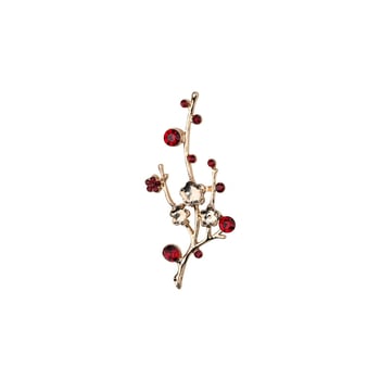 Romantična retro broš s rhinestones u obliku cvijeta šljive, za unisex sako