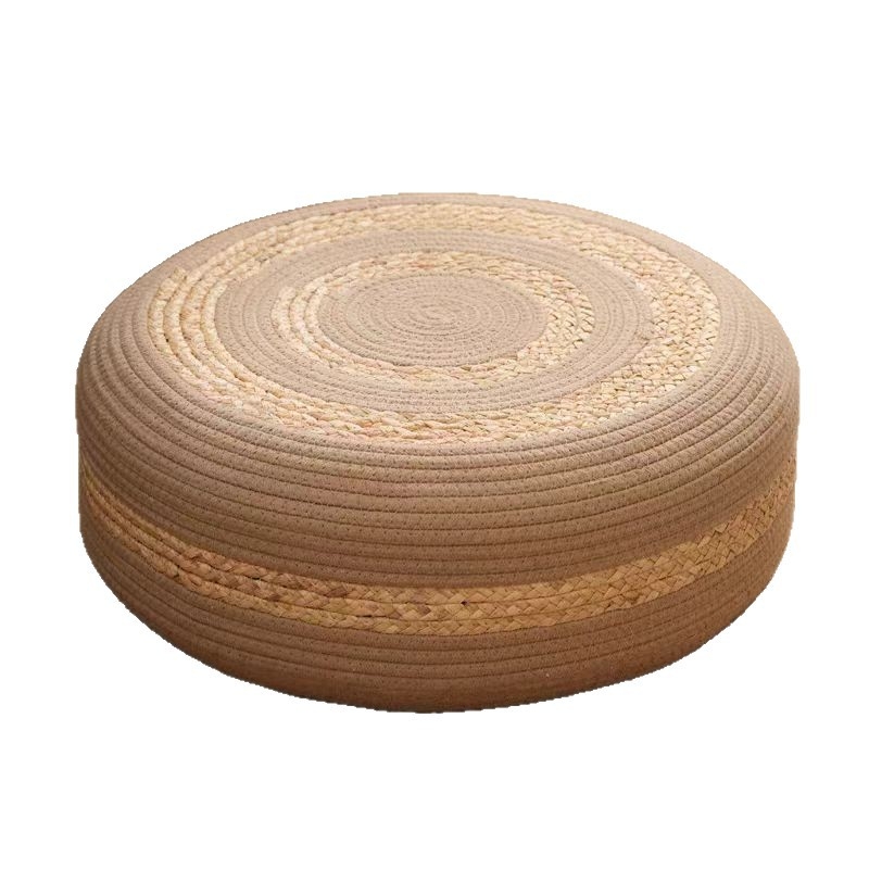Kruhový tatami meditácia vankúš z bavlneného šnúrky, na podlahe, do obývačky a na balkón.