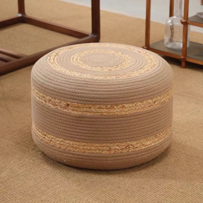 Kruhový tatami meditácia vankúš z bavlneného šnúrky, na podlahe, do obývačky a na balkón.