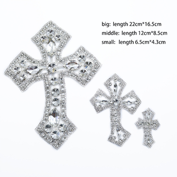 Krížové rhinestone ozdoby na oblečenie, topánky a klobúky – ručne zašívané diamantové doplnky pre DIY šperky