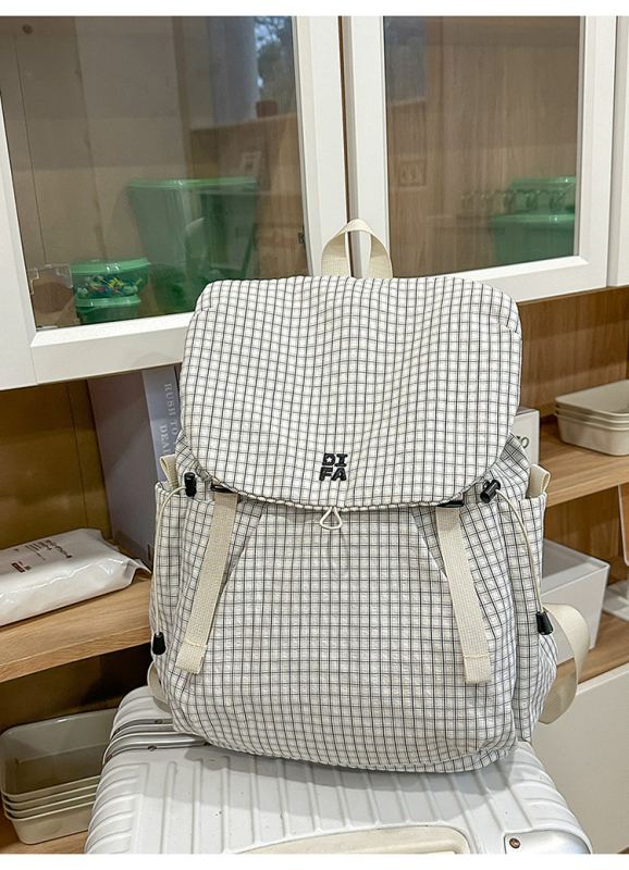 Раница в горски стил и plaid принт за ученици, туристическа раница с две презрамки