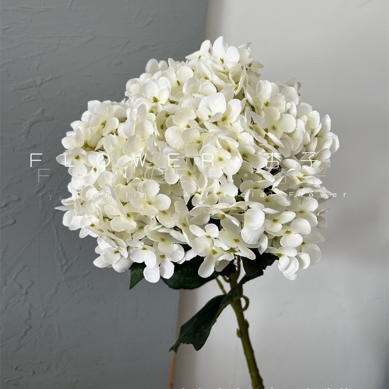 Hortenzia s priemerom 29 cm, pastelová jednostĺpová textilná umele kvety pre svadobné dekorácie
