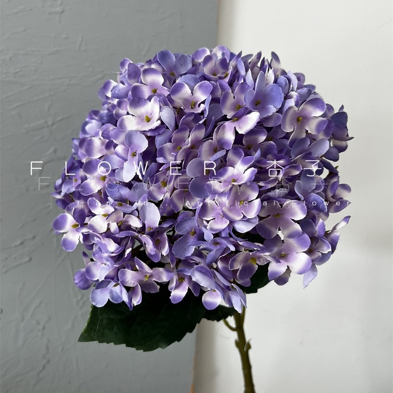 Hortenzia s priemerom 29 cm, pastelová jednostĺpová textilná umele kvety pre svadobné dekorácie