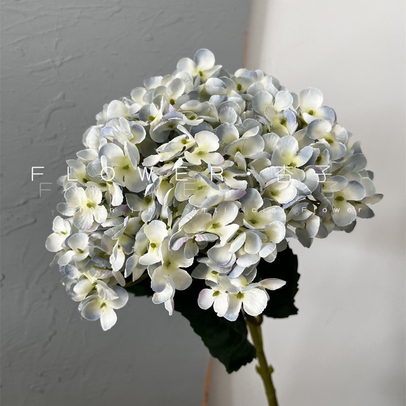 Hortenzia s priemerom 29 cm, pastelová jednostĺpová textilná umele kvety pre svadobné dekorácie