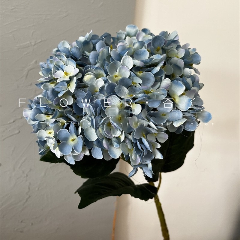 Hortenzia s priemerom 29 cm, pastelová jednostĺpová textilná umele kvety pre svadobné dekorácie