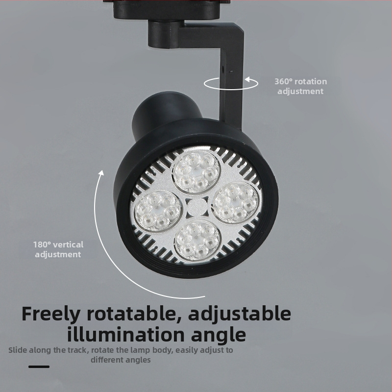 LED skriňa pre PAR30 LED trakové osvetlenie, sada s držiakom so štyrmi pazúrmi a príslušenstvom k lampe