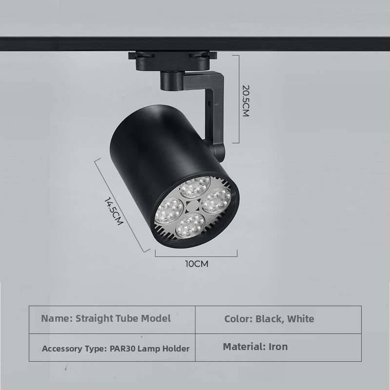 LED skriňa pre PAR30 LED trakové osvetlenie, sada s držiakom so štyrmi pazúrmi a príslušenstvom k lampe
