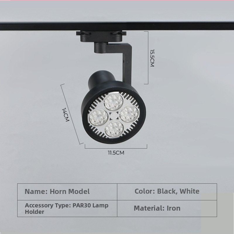 LED skriňa pre PAR30 LED trakové osvetlenie, sada s držiakom so štyrmi pazúrmi a príslušenstvom k lampe
