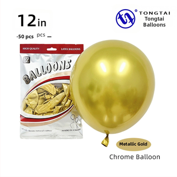 Chromovo zlaté latexové balóniky, 12 palcov, 2,8 g, dekorácia na svadbu