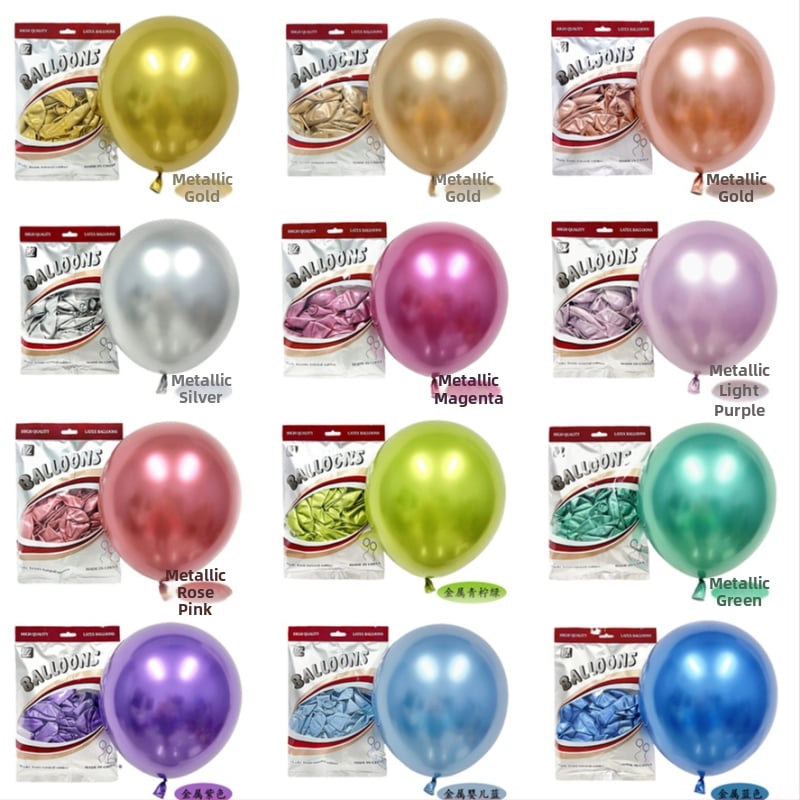 Chromovo zlaté latexové balóniky, 12 palcov, 2,8 g, dekorácia na svadbu