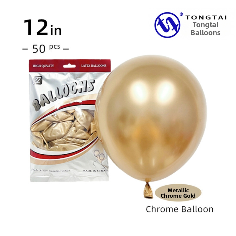 Chromovo zlaté latexové balóniky, 12 palcov, 2,8 g, dekorácia na svadbu