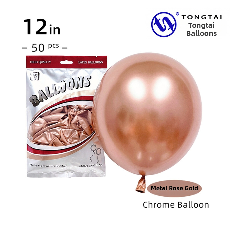 Chromovo zlaté latexové balóniky, 12 palcov, 2,8 g, dekorácia na svadbu