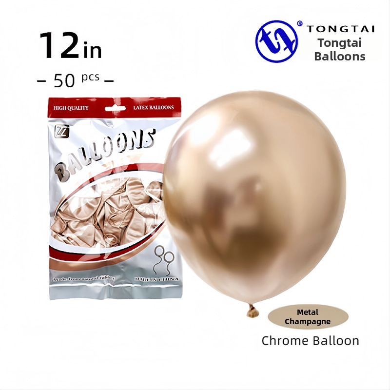 Chromovo zlaté latexové balóniky, 12 palcov, 2,8 g, dekorácia na svadbu