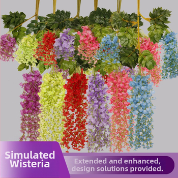 Umelá Wisteria visiaca liana, výška 110 cm, dekorácie na svadbu a interiér