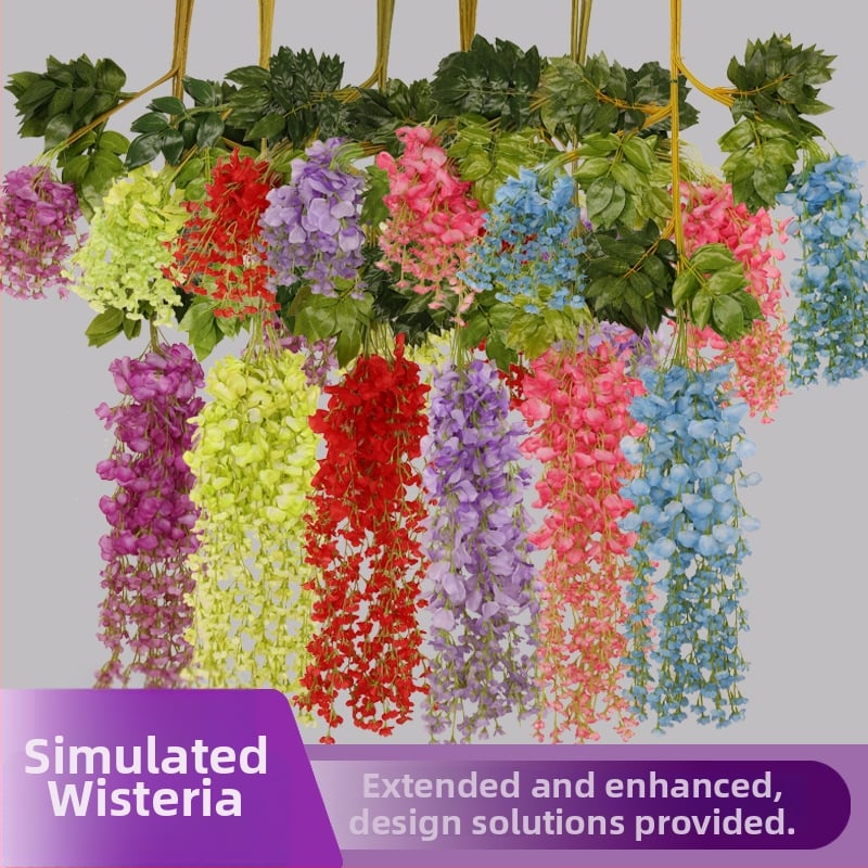 Umelá Wisteria visiaca liana, výška 110 cm, dekorácie na svadbu a interiér