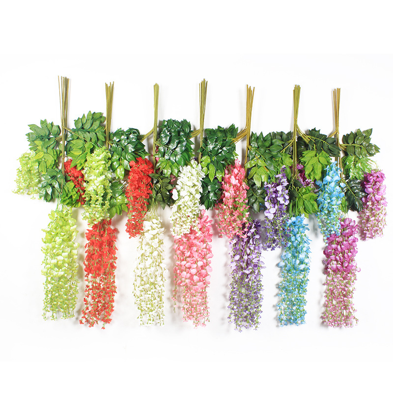 Umelá Wisteria visiaca liana, výška 110 cm, dekorácie na svadbu a interiér