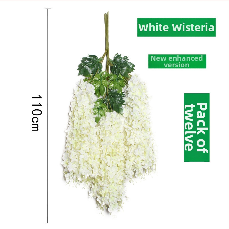 Umelá Wisteria visiaca liana, výška 110 cm, dekorácie na svadbu a interiér