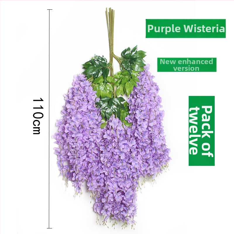 Umelá Wisteria visiaca liana, výška 110 cm, dekorácie na svadbu a interiér