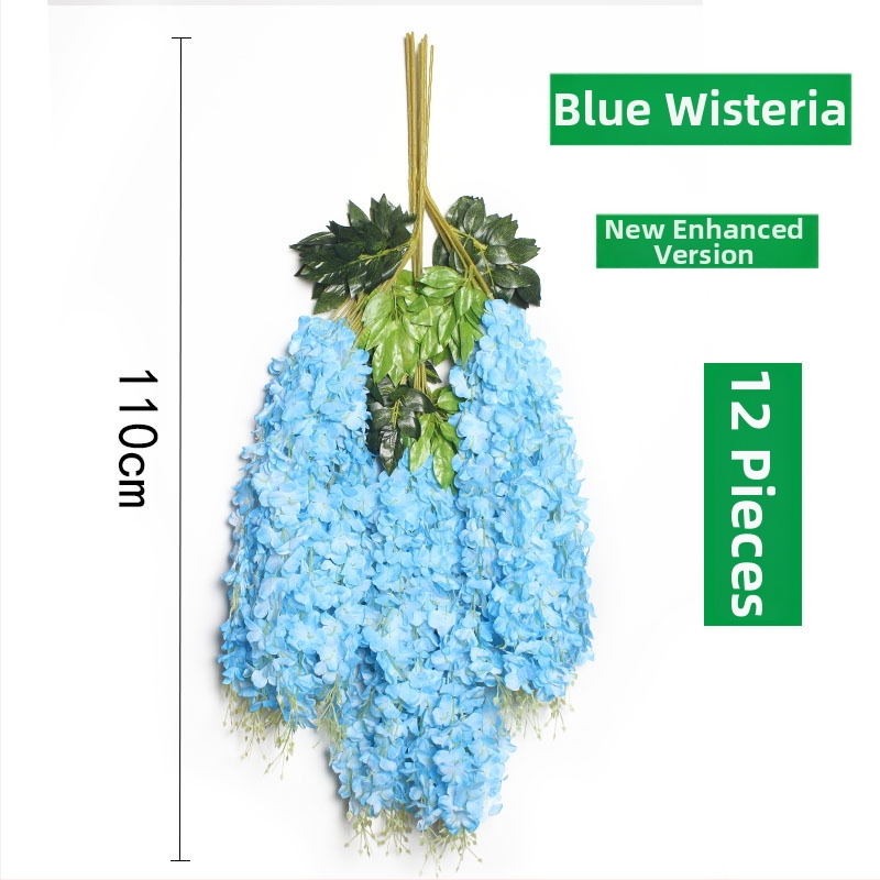 Umelá Wisteria visiaca liana, výška 110 cm, dekorácie na svadbu a interiér