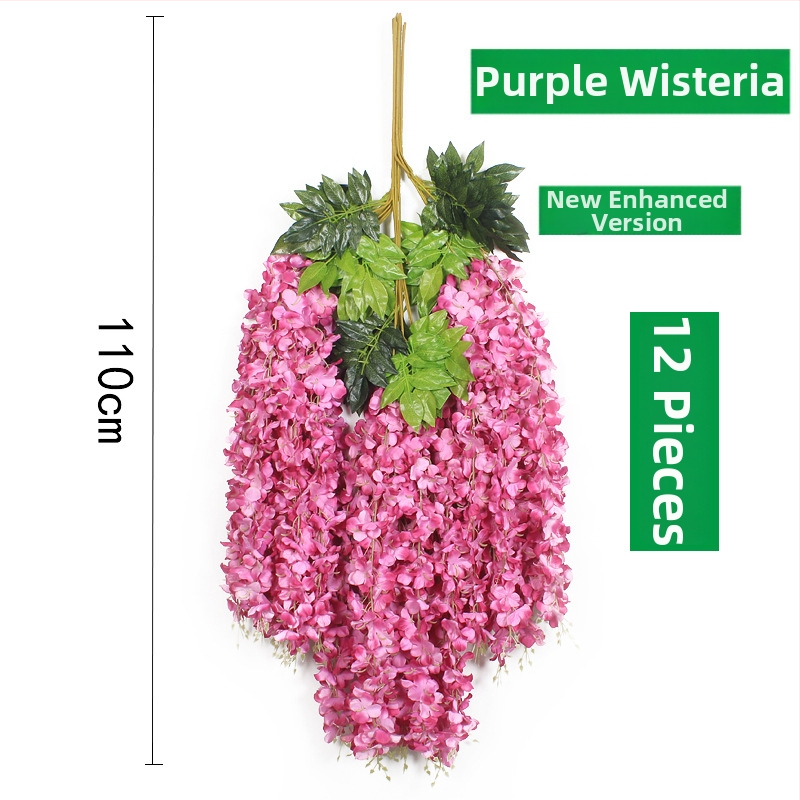 Umelá Wisteria visiaca liana, výška 110 cm, dekorácie na svadbu a interiér