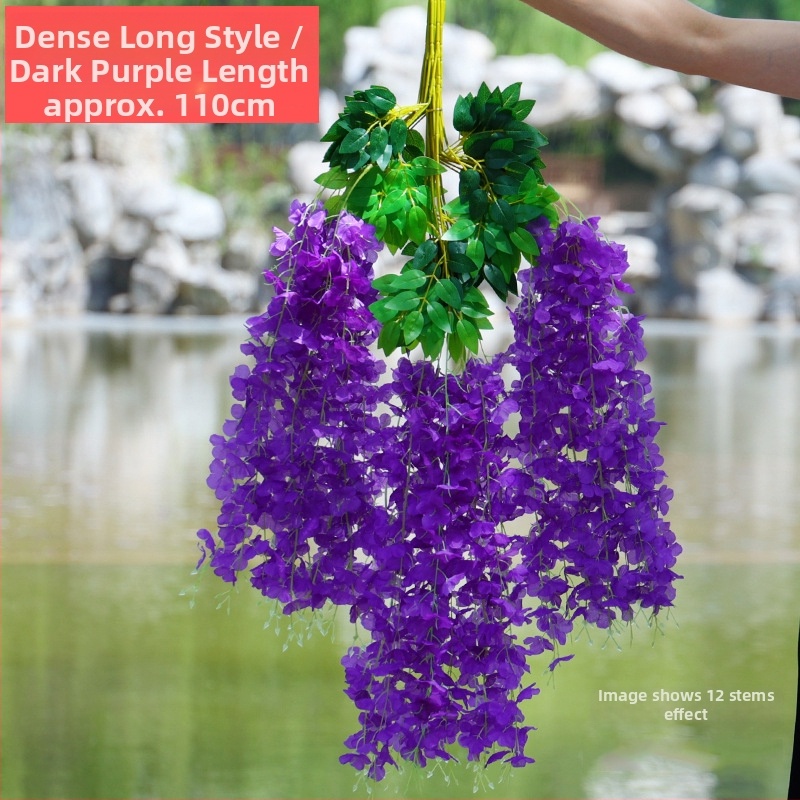 Umelá Wisteria visiaca liana, výška 110 cm, dekorácie na svadbu a interiér