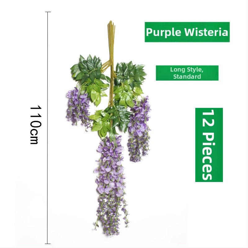Umelá Wisteria visiaca liana, výška 110 cm, dekorácie na svadbu a interiér