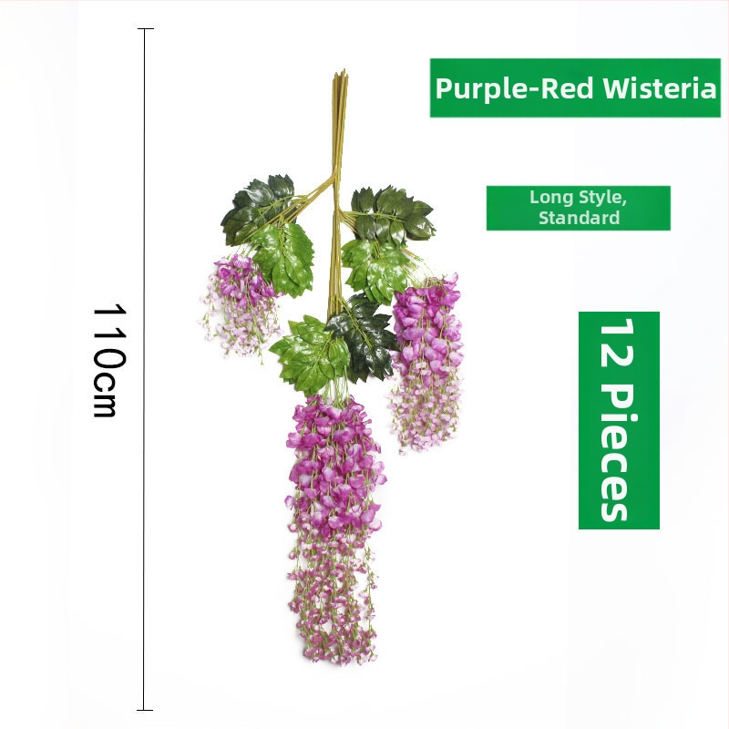Umelá Wisteria visiaca liana, výška 110 cm, dekorácie na svadbu a interiér