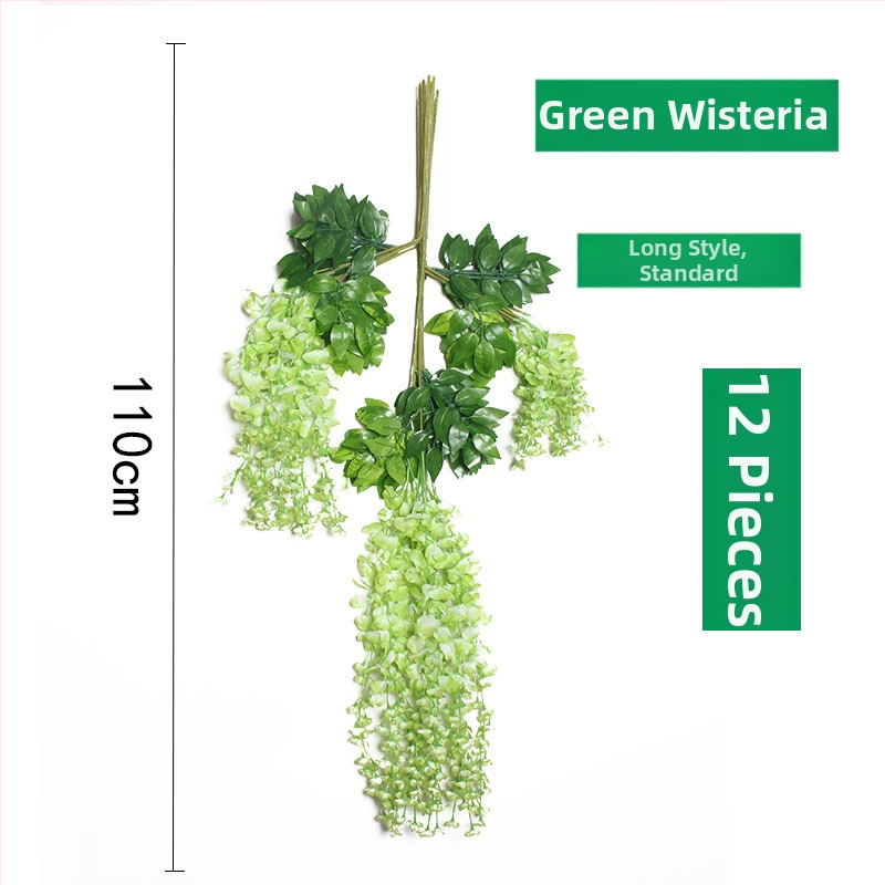 Umelá Wisteria visiaca liana, výška 110 cm, dekorácie na svadbu a interiér