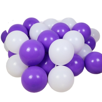 10-palcové husté okrúhle latexové balóny makaronovej fialovej farby pre elegantnú výzdobu narodenín a otvorenia obchodu