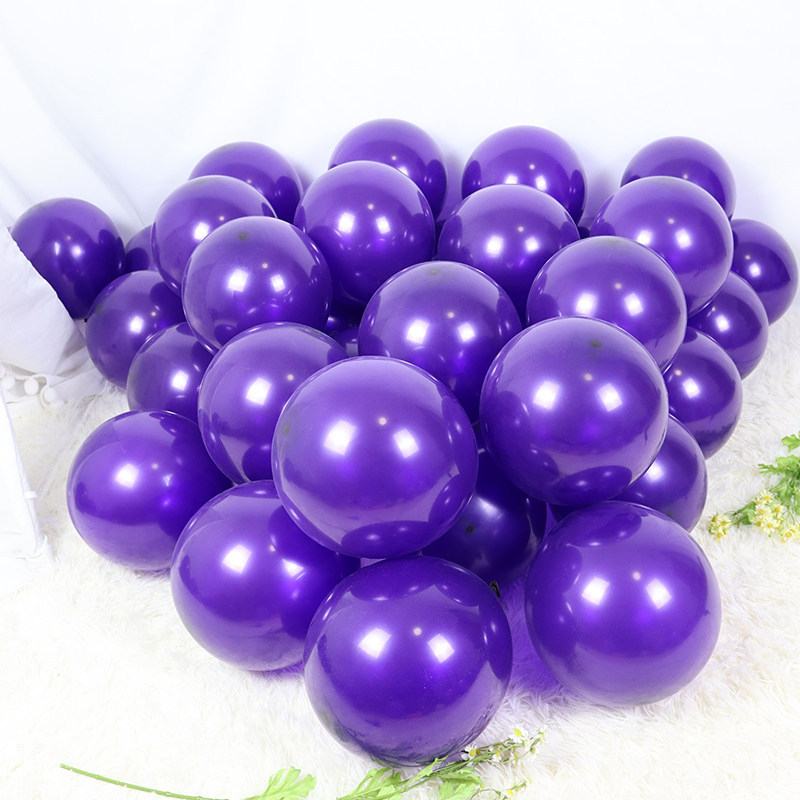 10-palcové husté okrúhle latexové balóny makaronovej fialovej farby pre elegantnú výzdobu narodenín a otvorenia obchodu