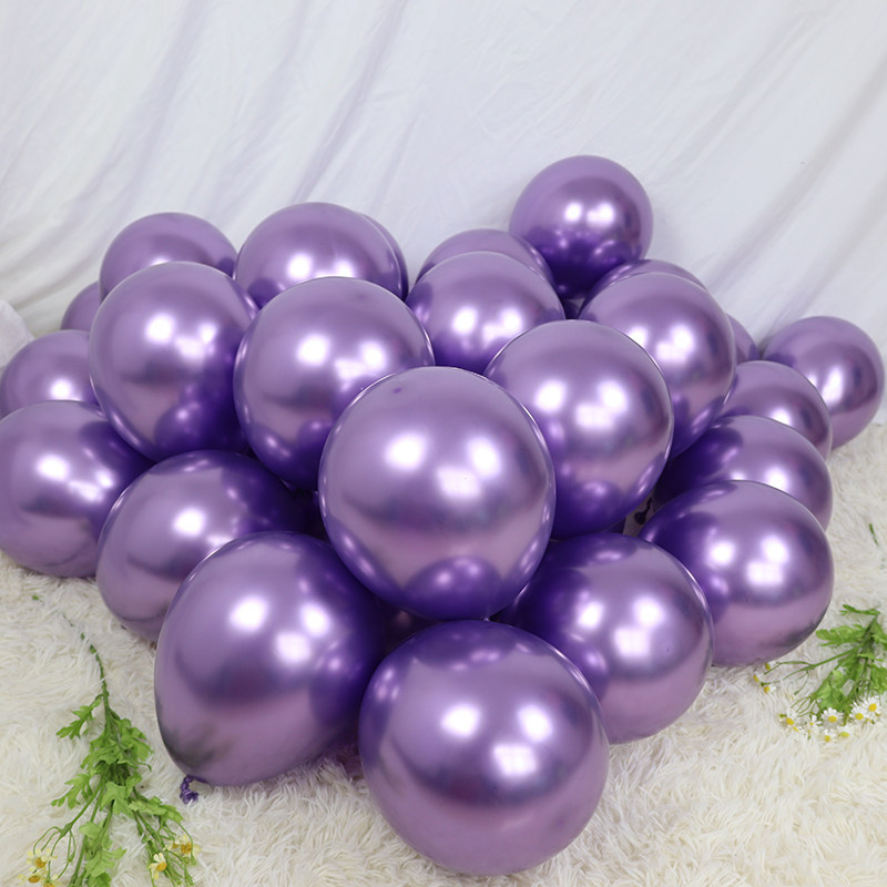10-palcové husté okrúhle latexové balóny makaronovej fialovej farby pre elegantnú výzdobu narodenín a otvorenia obchodu