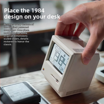 Maclock Macintosh alarmový budík – retro nostalgický stolný digitálny hodiny, kreatívny darček pre priateľa
