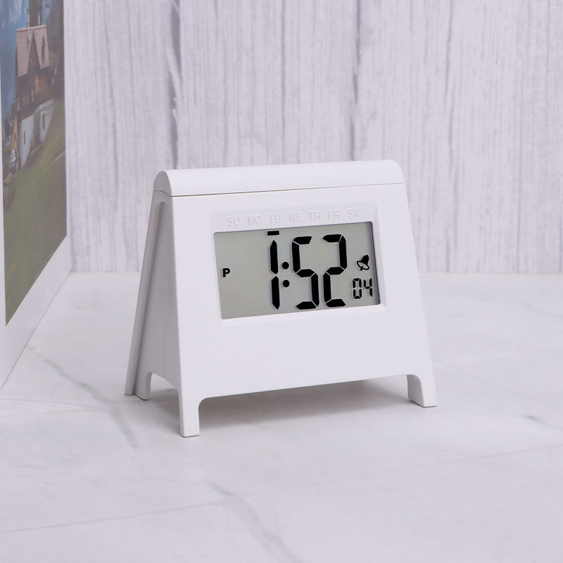 Elektronické stolové hodiny pre študentov, kompaktné, svietiace, prenosné, moderný minimalistický dizajn