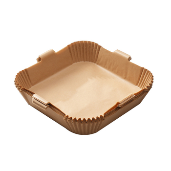 Štvorcový papier do vzdušnej fritézy, dvojstranné silikónové pokrytie, odolný voči oleju a nelepivý
