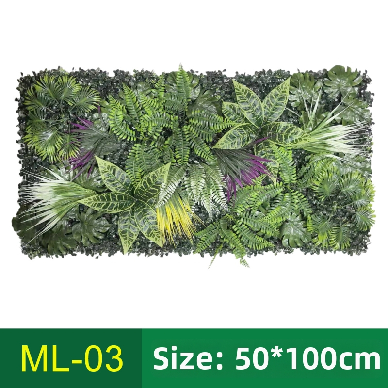 50×100 cm umelý rastlinný stenový panel – Milan tráva pre vonkajšiu výzdobu balkóna