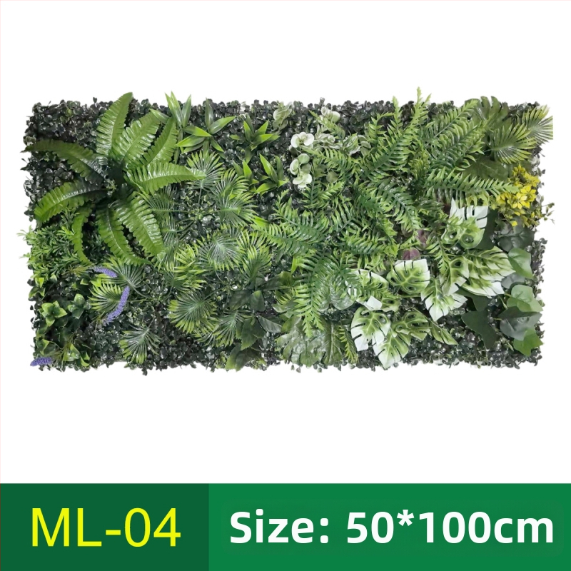 50×100 cm umelý rastlinný stenový panel – Milan tráva pre vonkajšiu výzdobu balkóna